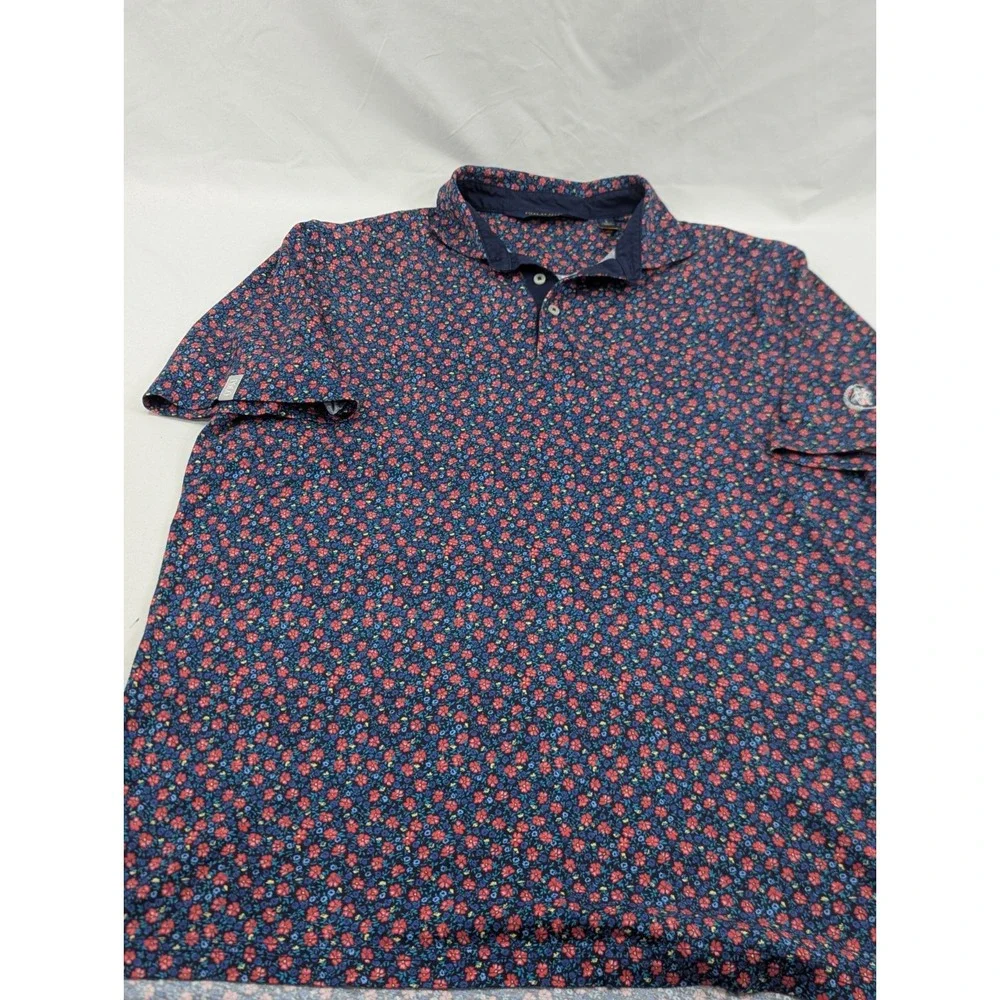 Polo Golf Ralph Lauren Floral Shirt Mens  Casual Preppy Oklahoma City Golf Large